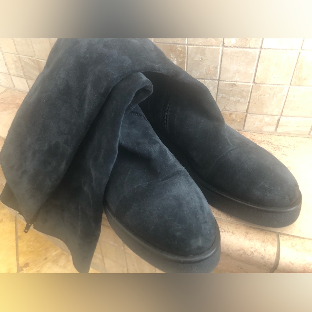 Sesto Meucci Black Suede Boots, Nwt